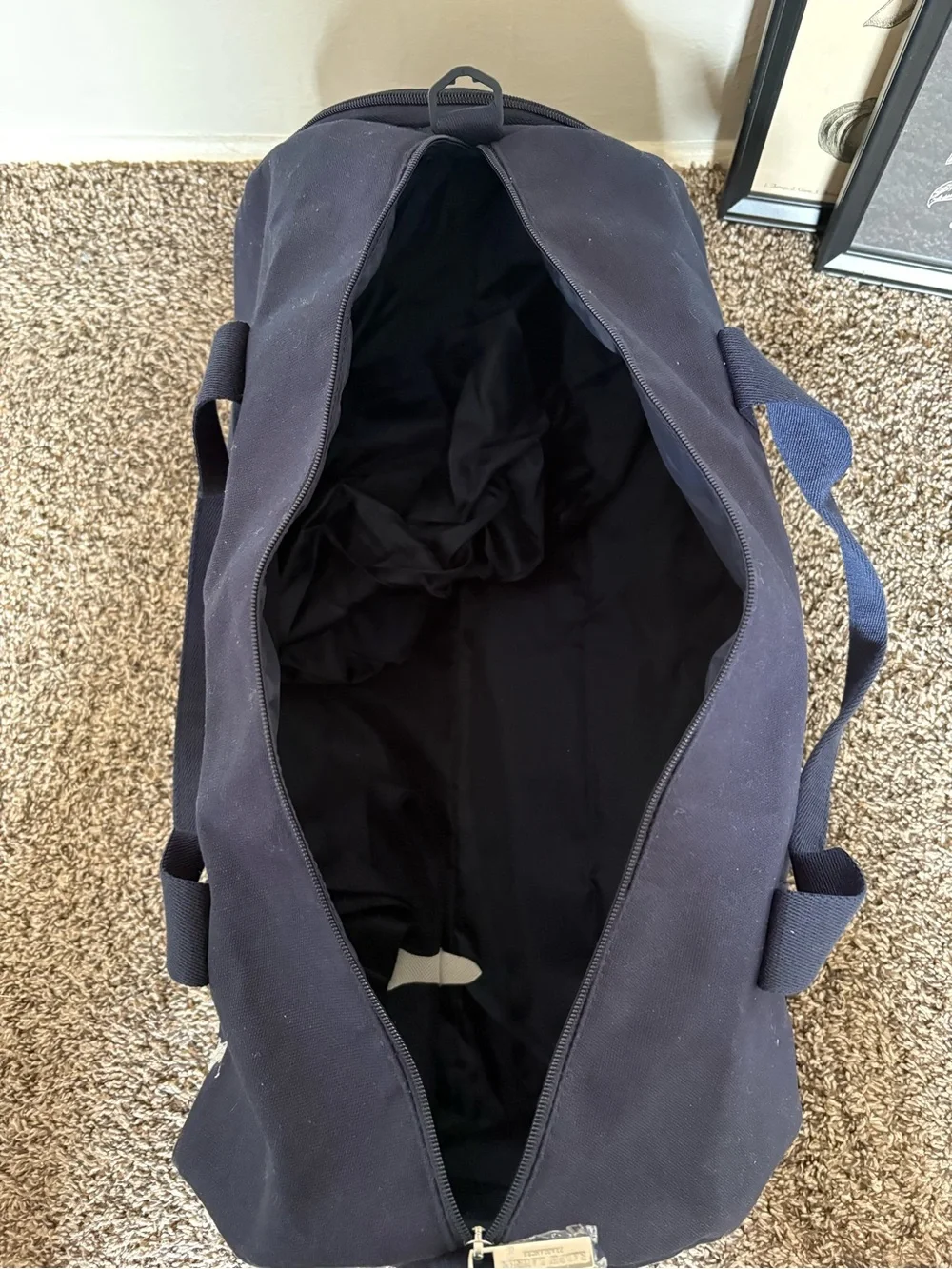 Polo by Ralph Lauren Navy Canvas Duffel with Multicolor POLO Embroidery